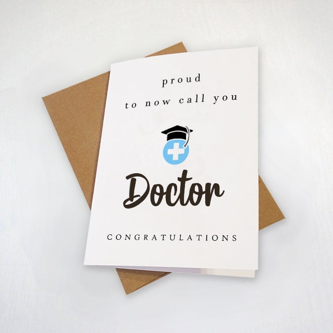 New Doctor Graduate Card, Medical School Grad Card, Proud To Now Call You Doctor, Congratulations Card For Her, For Daughter