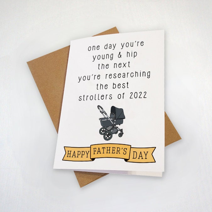 Young & Cool New Dad Father's Day Card - Snarky Joke Father's Day Card For New Parents, Funny Fathers Day Card For Him