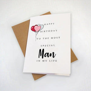 A Special Man Birthday Card For Him, Adorable Birthday Card For Husband, Boyfriend Birthday Gift, Adorable Birthday Present Idea