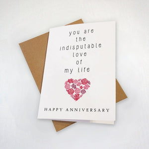 Indisputably Awesome Anniversary Card For Married Couple, Sweet Anniversary Greeting Card For Husband, Card For Him, Card For Wife