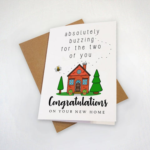 Adorable Congratulations Card, New Home Card For Couple, Cute Congrats Card For New House, Housewarming Card For Married Couple