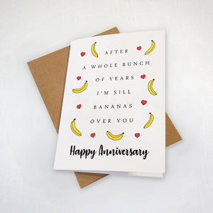 Funny Banana Anniversary Card, Cute Anniversary Gift For Wife, Hilarious Anniversary Card For Husband, Anniversary Present For Him