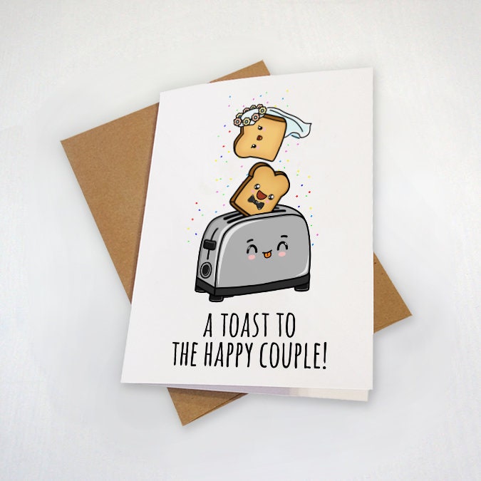 Newly Wed Congratulations Card, Funny Wedding Card, Cute Getting Card For Just Married Couple, Congrats Card For Bestie,