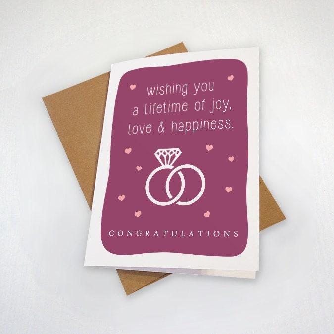 Best Wishes Wedding Card, Congratulations To The Newly Wed Couple, Marriage Wedding Gift Card, Wedding Card For Sister