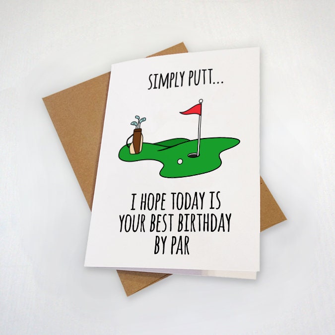 Funny Birthday Card For Golfer - Golf Enthusiast Greeting Card For Him, Sports Birthday Card For Dad, Card For Uncle