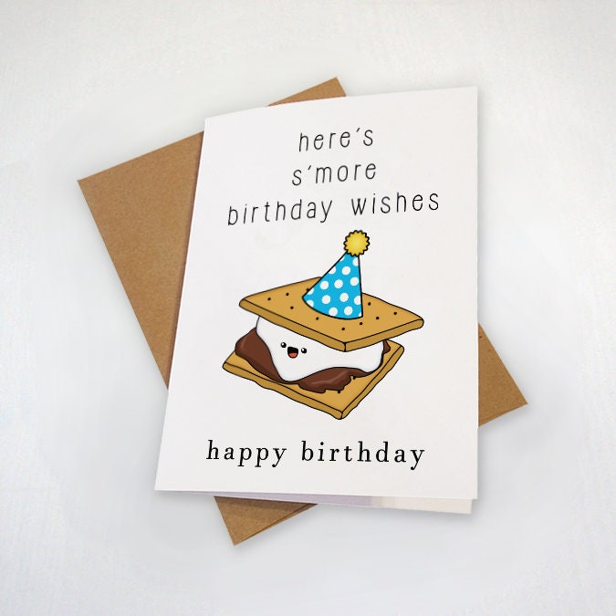 Many S'more Birthday Wishes, Cute Birthday Card Daughter, Adorable Birthday Card For Son, Birthday Card For Him, Happy Birthday Wishes