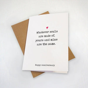 Soulmate Anniversary Card, Romantic Greeting Card For First Anniversary, Five Year Anniversary Card, Lovely Anniversary Gift For Husband,