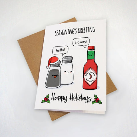 Funny Seasons Greeting Card For Colleagues & Co-Workers, Cute Christmas Card For Mom And Dad, Lovely X-Mas Joke Card
