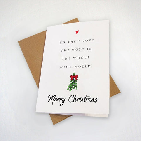 Romantic Christmas Card For Boyfriend, Sweet & Sincere Holiday Card For Him, Wonderful Christmas Present For Wife, Christmas Gift For Her