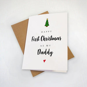 Daddy's First Christmas Card, Baby First Christmas To Father, New Born First Christmas Card To Husband, X-Mas Card For Him, To My Daddy
