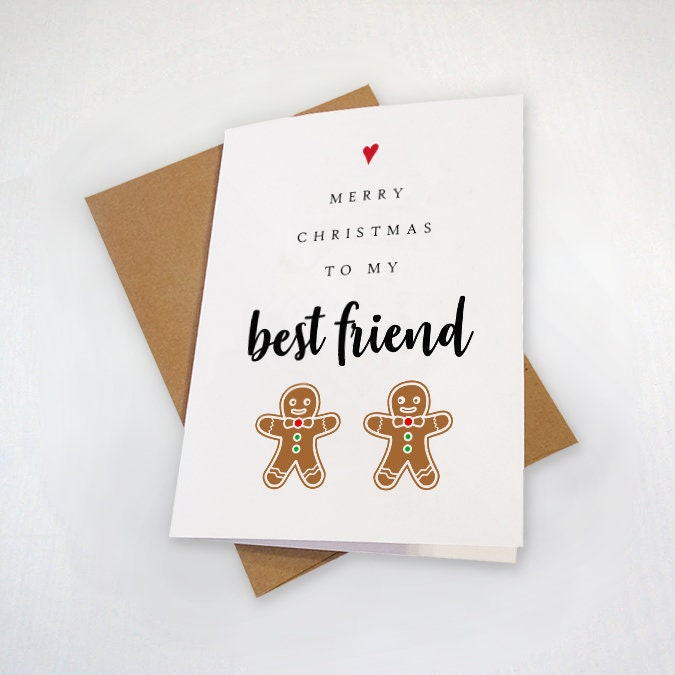 Best Friend Christmas Card, Happy Christmas Card, Holiday Card For Bestie, Card For Sister, Card From Her