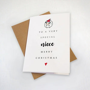 Lovely Christmas Card For Niece, Baby Girl X-Mas Card From Aunt, First Christmas For Newborn, To A Very Special Niece